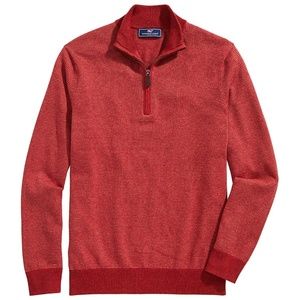 Vineyard Vines Thaxter Quarter Zip Striped Sweater Medium NWT